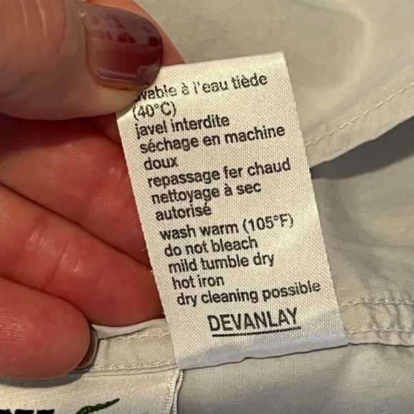 Lacoste Men's Button Front Shirt Cargo Pockets Light Grey Size 40 /US M-L - Picture 8 of 8